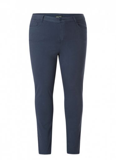 Mella donkerblauwe broek jeans stof -7000009