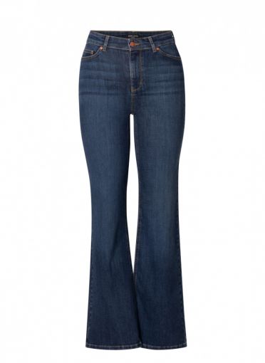 Yesta Base Level jeans flare fit midden blauw model Yvana -7000056