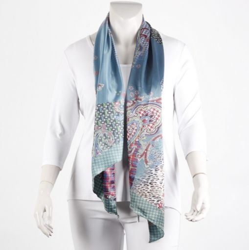 Shawl glanzend  met paisley figuur