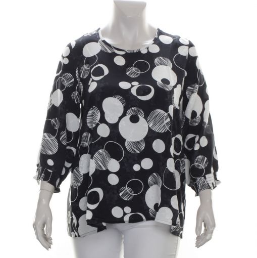 Studio viscose blouse zwart ecru