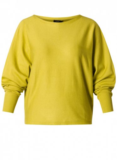 Yesta fijn gebreide groene pullover 