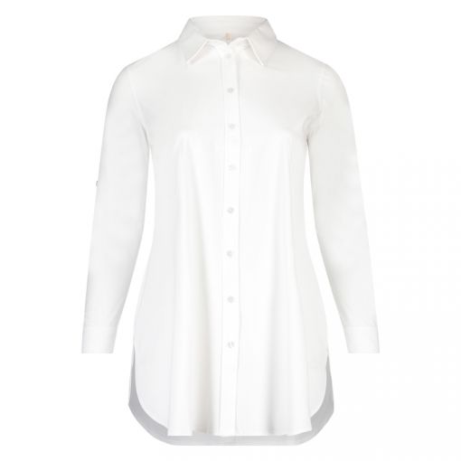 PlusBasics witte travelstof blouse