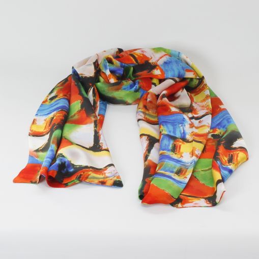 Bontgekleurde dubbele zijden shawl