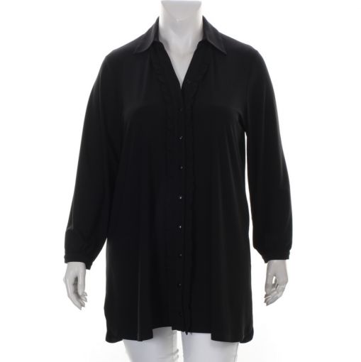 Chris Size  zwarte blouse Dolce stof