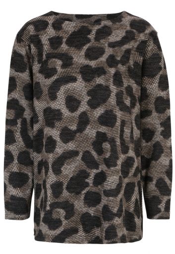 Doris Streich print shirt zwart bruin