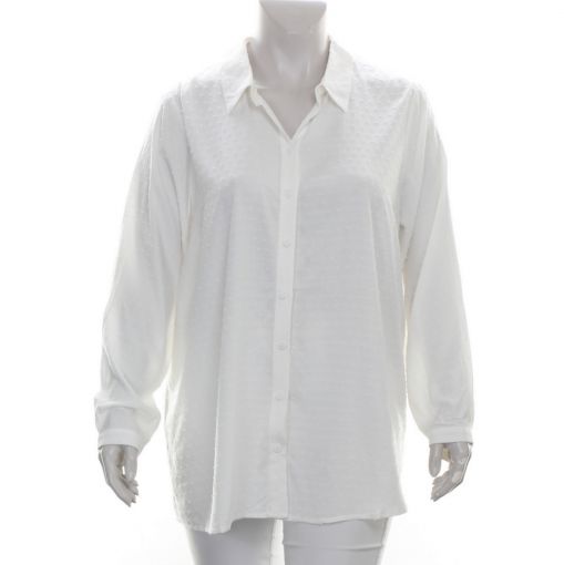 Gozzip  blouse met nopjesrelief off white