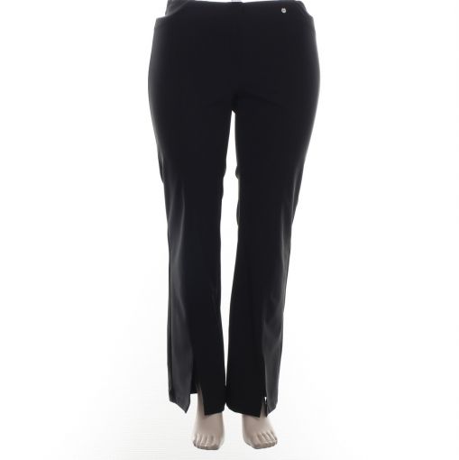 Robell zwarte travel broek flared model Joella