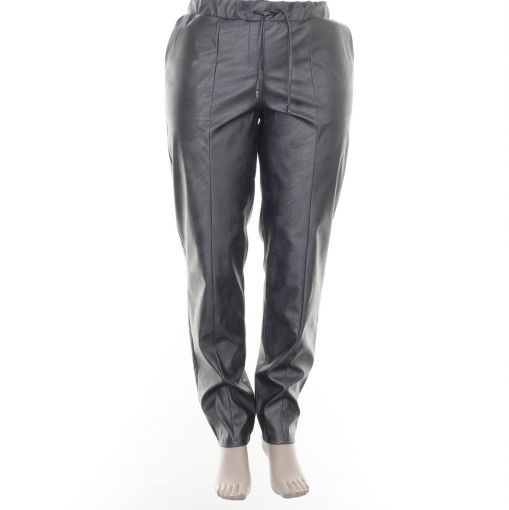 Only-M grijze leather look broek 