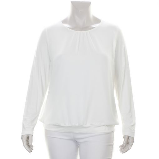 Habella viscose blouse geplooid roomwit