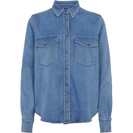 Laurie lyocell jeans blouse lichtblauw