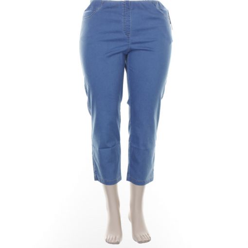 Adelina katoenen blauwe 7/8 stretch jeans