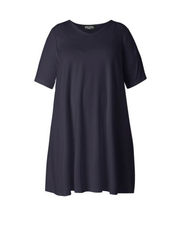 Abernathy jurk korte mouw blauw -7000027