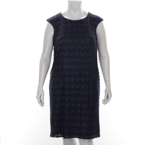 Hermann Lange Select luxe blauwe kanten jurk