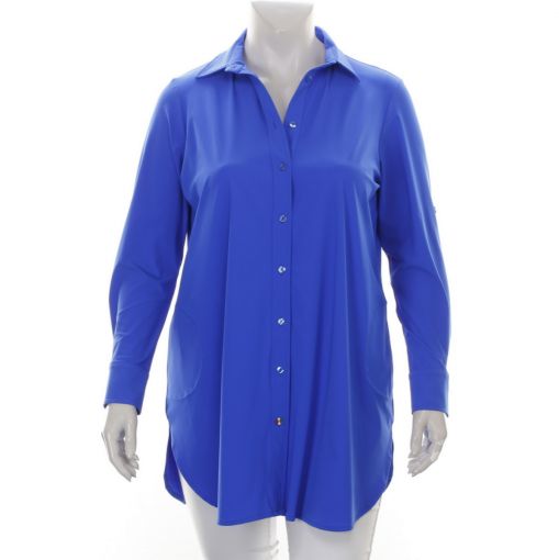 Only -M kobalt blauwe blouse travelstof