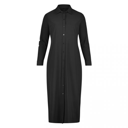PlusBasics zwarte jurk lang model Blouse Dress XL LS