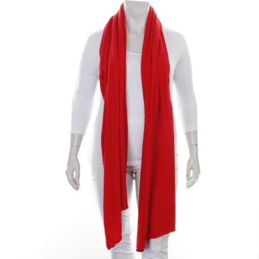 Luxe rode gebreide shawl