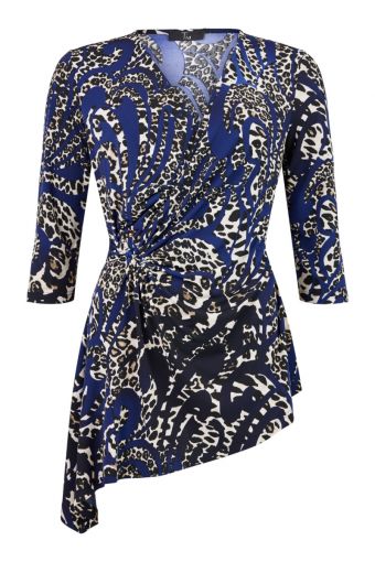 Tia luxe blouse met fantasie panterprint