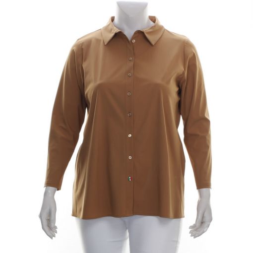 Only-M bruine blouse travelstof