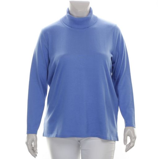 Netwalk licht blauwe pullover met col