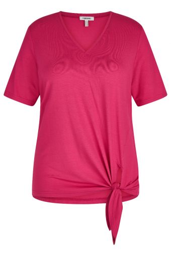 KJ Brand roze stretch shirt met striklint