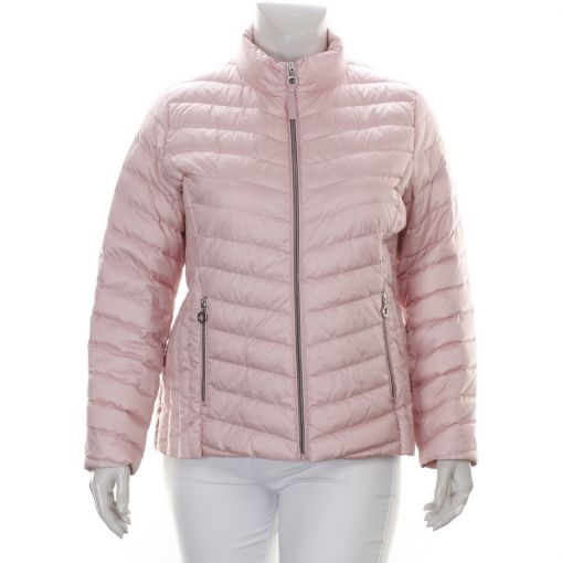 Frandsen roze licht doorgestikte dons jas