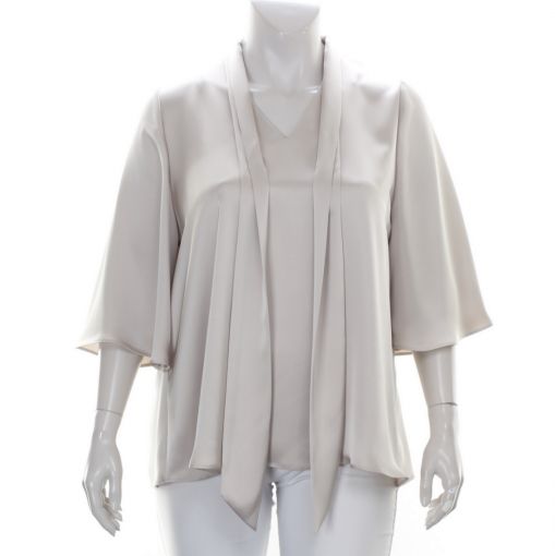 Tia luxe blouse satijnglans met striklint