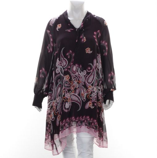 Mat tuniek paars met paisley print