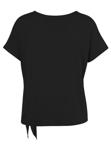 Via Appia Due  zwart shirt met strik links