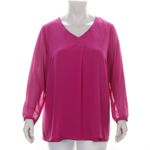 KJ Brand roze voile blouse viscose binnentop