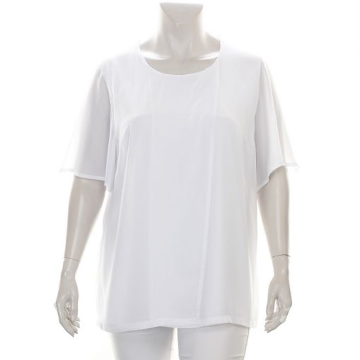 KJ Brand wit shirt  voile overslag