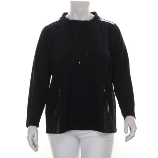 Via Appia Due zwarte pullover met rits