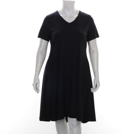 Blueberry zwarte  tricot jurk  A-lijn